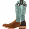 Durango Men's PRCA Collection Roughout Western Boot, WHISKEY TOBACCO/AQUA, W, Size 9.5 DDB0467